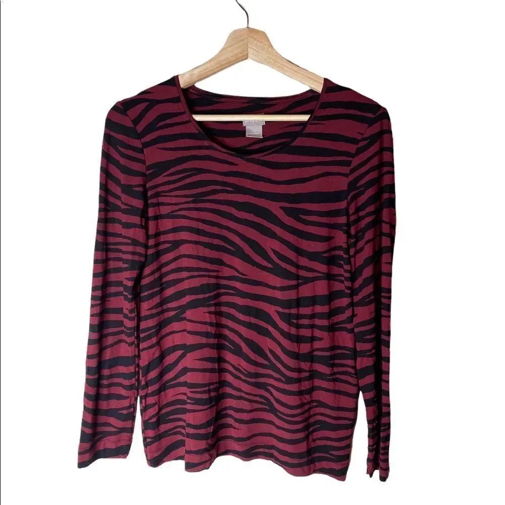 Chico’s Zebra long sleeve top